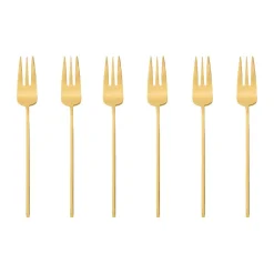SambonetKuchengabel 6er-Set 100 Mirror PVD Gold