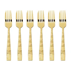 SambonetKuchengabel-Set 6-tlg. Jungle Mirror PVD Gold