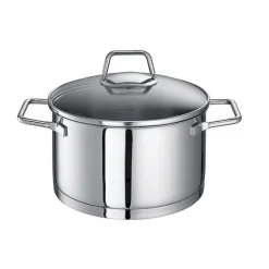 Schulte-UferFleischtopf 20 cm Edelstahl Wega mit Glasdeckel