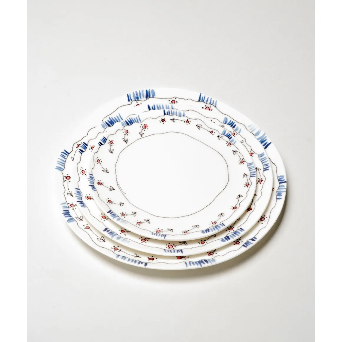 SeraxFrühstücksteller 20 cm Midnight Flowers Anemone Milk