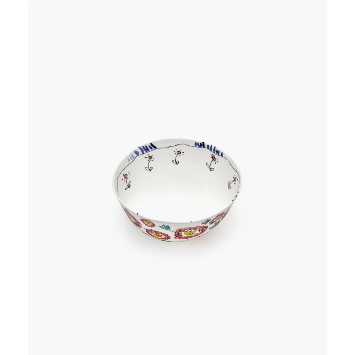 SeraxSchüssel 18 cm Midnight Flowers Anemone Milk Mauve