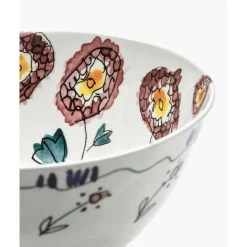 SeraxServierschüssel 22 cm Midnight Flowers Anemone Milk