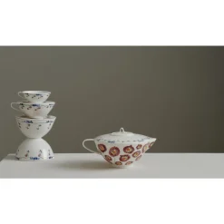 SeraxTeekanne 20x16x11 cm Midnight Flowers Anemone Milk Mauve