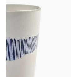 SeraxTeetasse 0,33 l Feast weiß/blaue Streifen