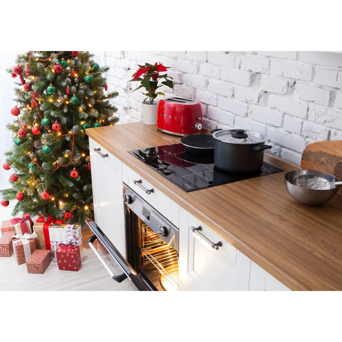 Smeg2-Scheiben-Toaster TSF01 950 W 50's Style rot