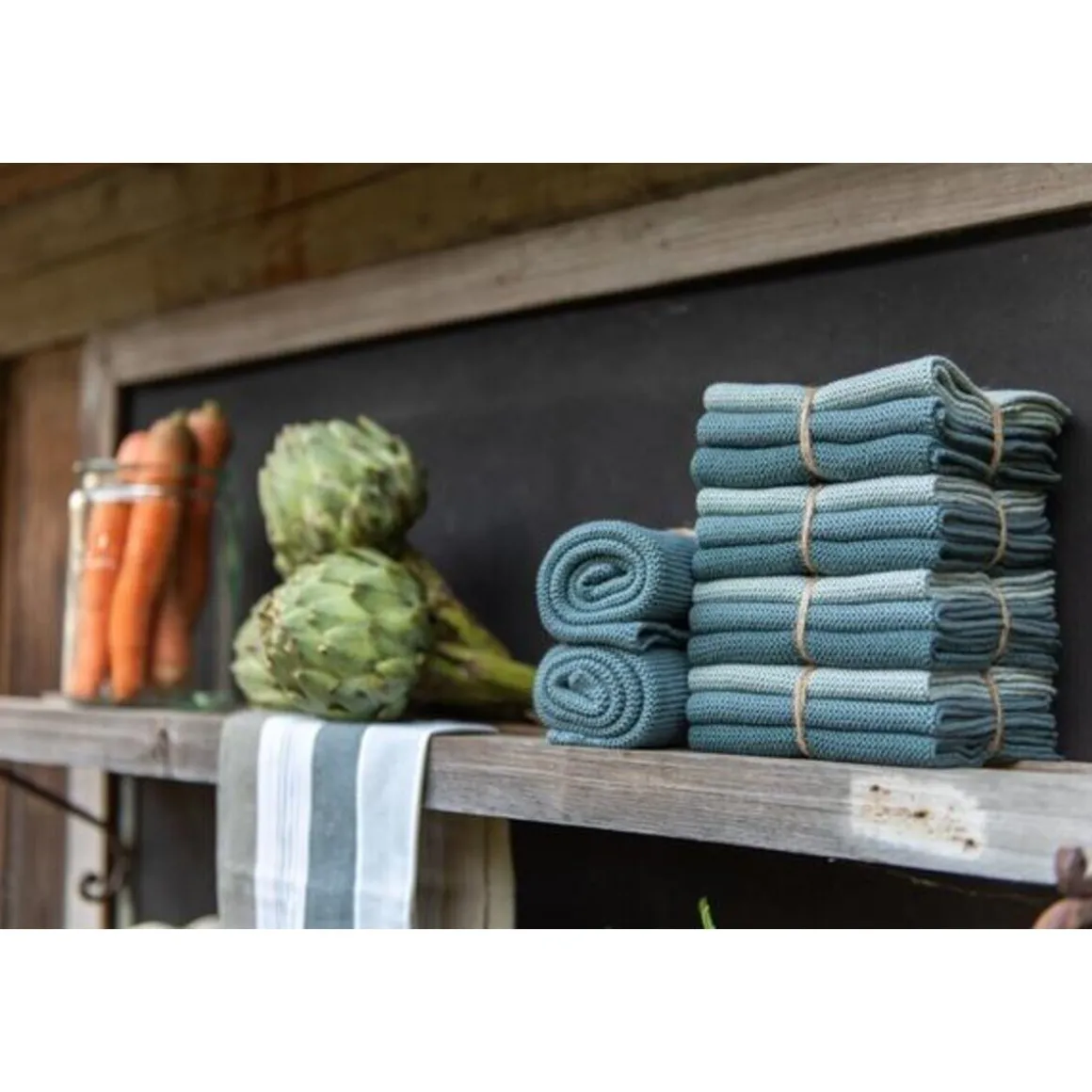 SolwangWischtücher 3er-Pack antikblau kombi