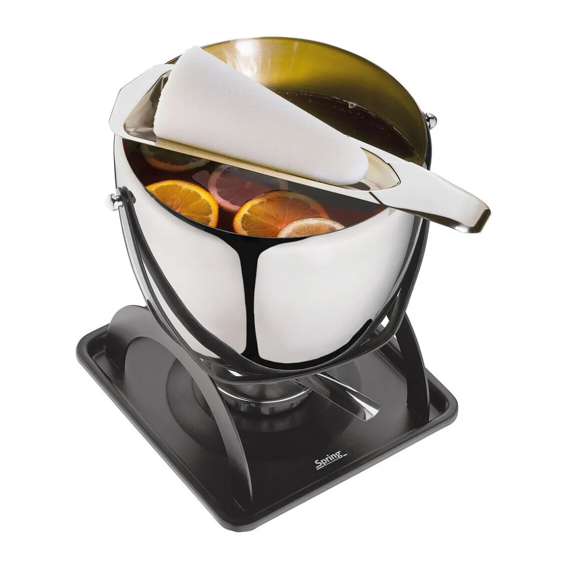 SpringFeuerzangenbowle-Set 4-tlg. Hot Drinks silber