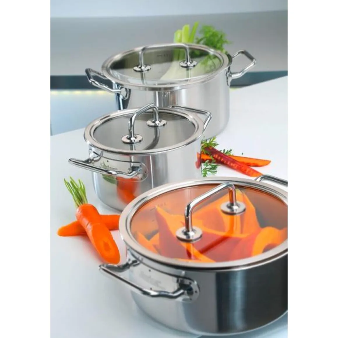 SpringTopf-Set 4-tlg. Brigade Basic silber