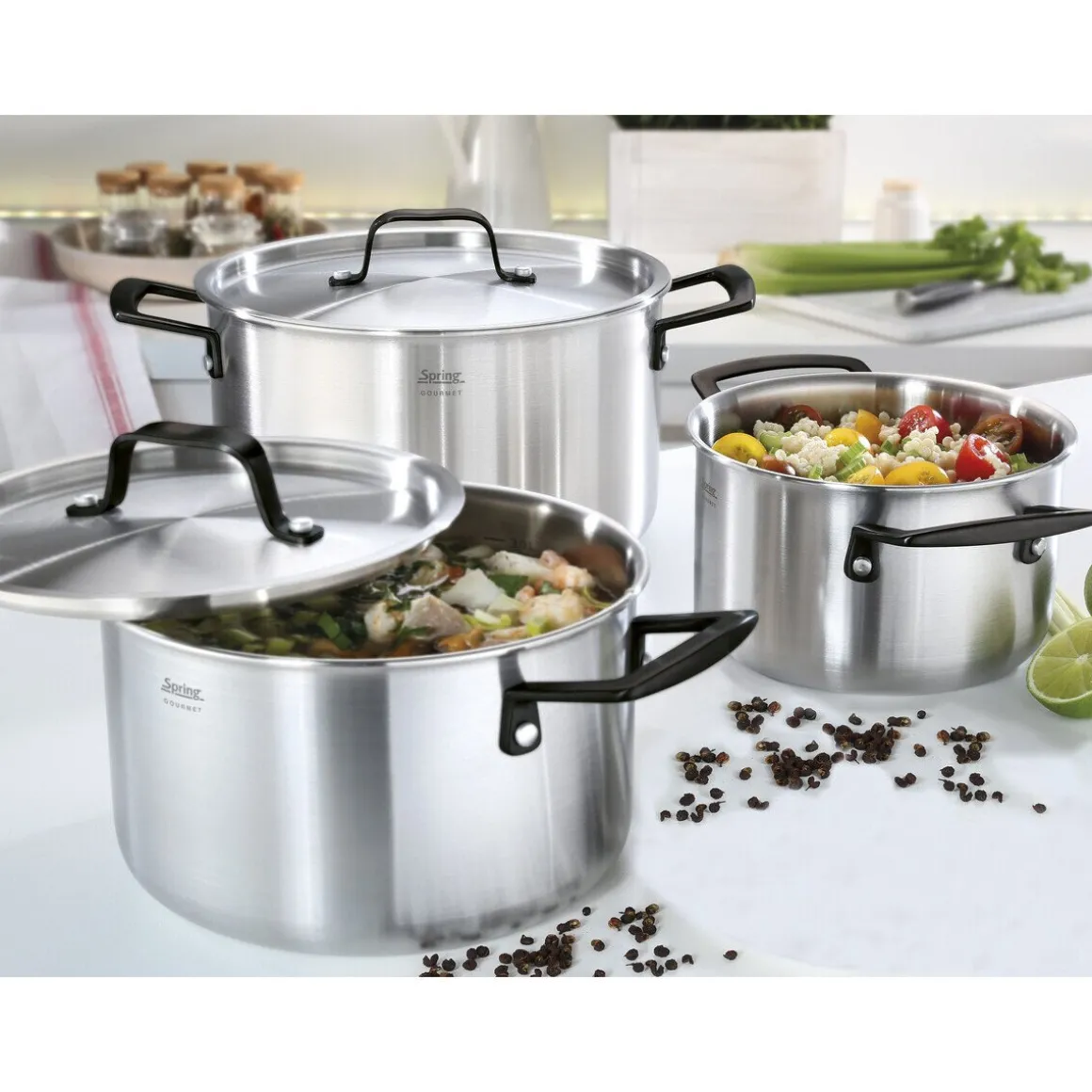 SpringTopf-Set 5-tlg. Gourmet schwarz