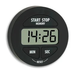 TFA DostmannTimer mit Stoppuhr 6 cm schwarz