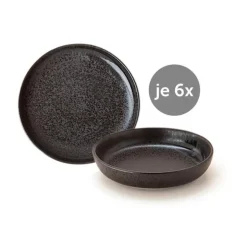 TischweltTafel-Set 12-tlg. Java schwarz