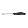 VictorinoxTomaten- und Tafelmesser 11 cm Wellenschliff Swiss Classic schwarz