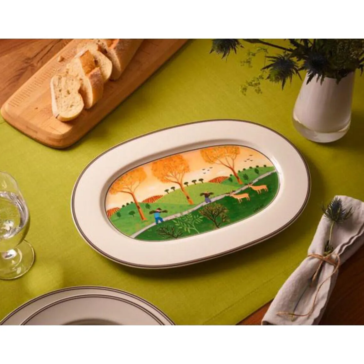 Villeroy & BochPlatte oval 34cm Design Naif