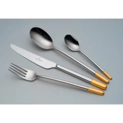 Villeroy & BochTafelbesteck 24tlg. Ella teilvergoldet