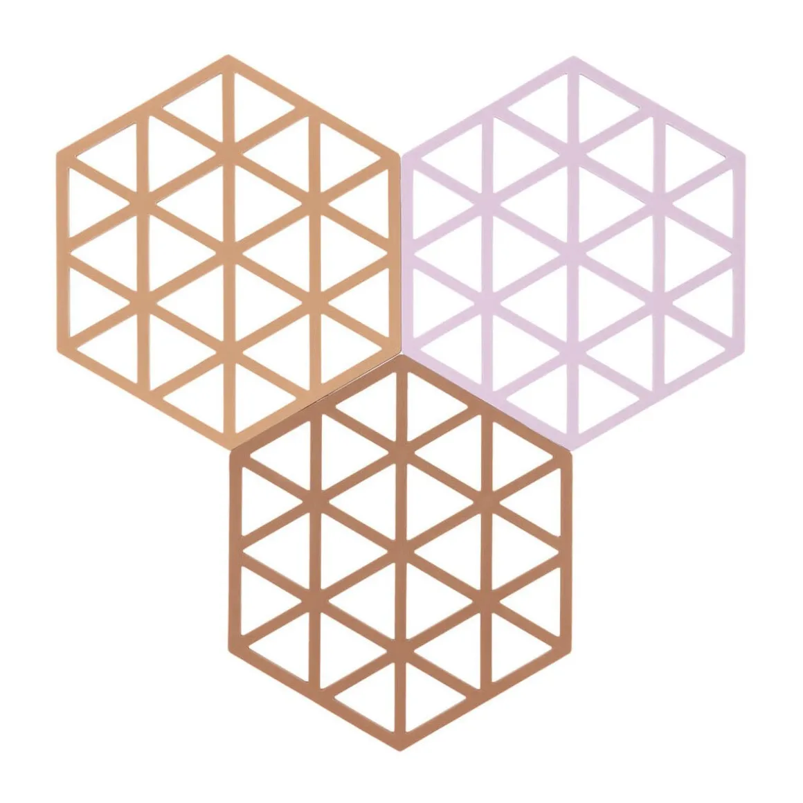 Zone DenmarkUntersetzer 3er-Set Triangles Terracotta